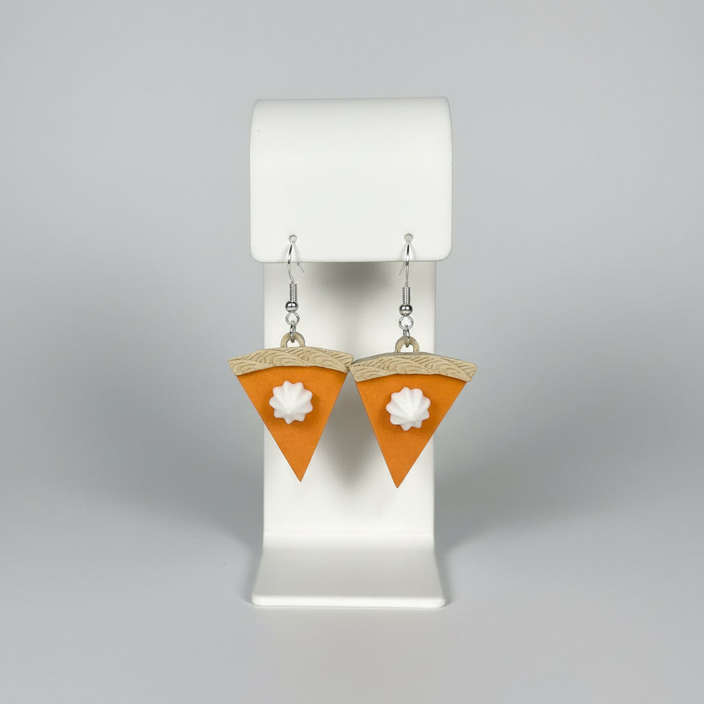 Pumpkin Pie Earring 3D Printed Thanksgiving Jewelry Fall