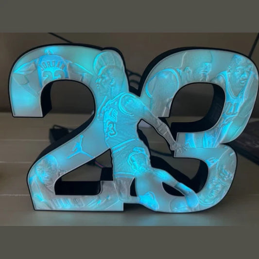 3D Printed Michael Jordan 23 Lithogram 9.5x8x2 inch's