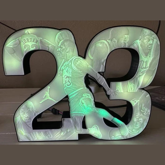 3D Printed Michael Jordan 23 Lithogram 9.5x8x2 inch's