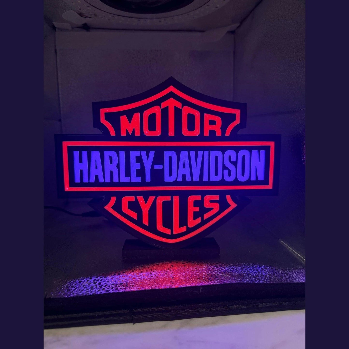 3D Printed Harley Davidson Lightbox