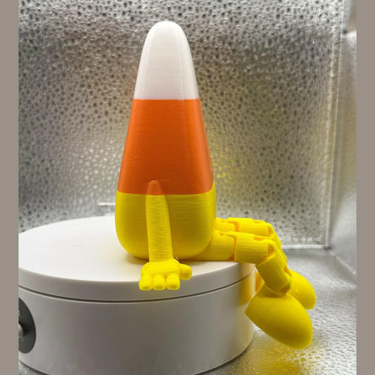 3D Printed Large Articulated Candy Corn