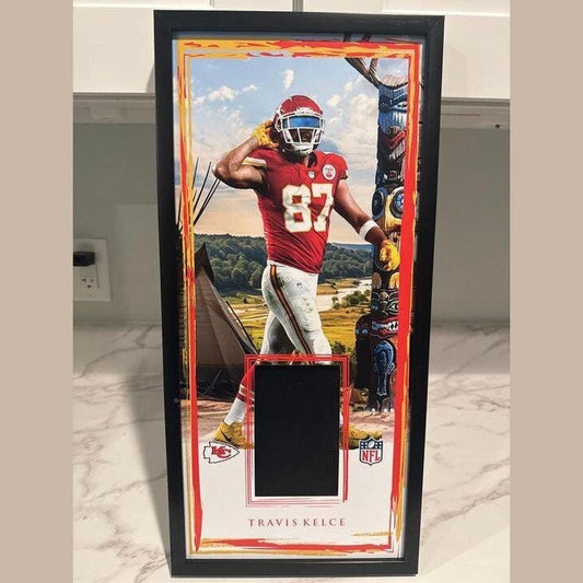 Travis Kelce Vinyl Printed PSA or Beckett Graded card Display Case
