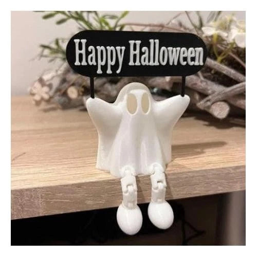 3D Printed Articulated Happy Halloween Ghost