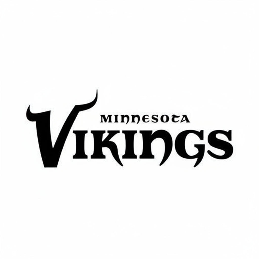 Minnesota Vikings logo in black on a white background